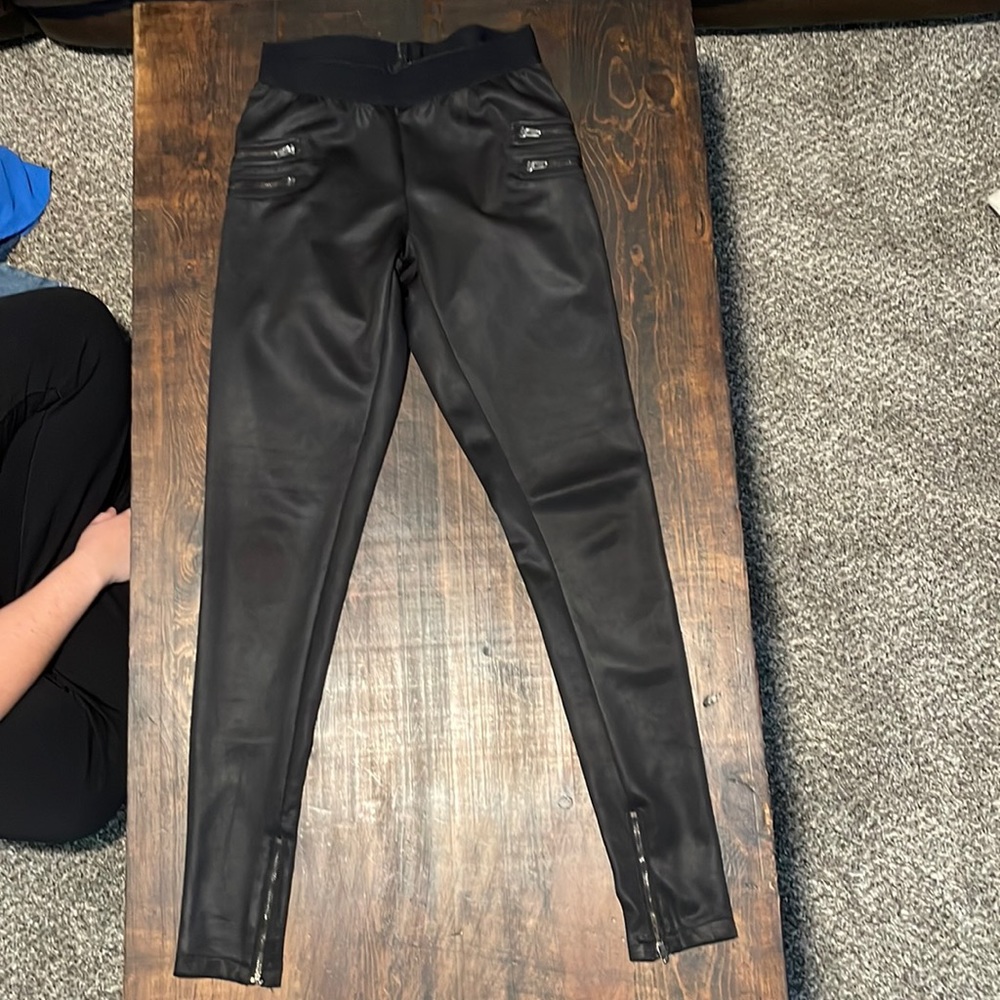 Forever21 - Faux Leather Black Leggings - Small